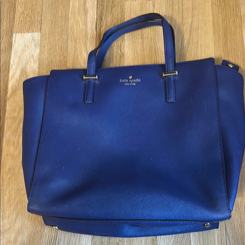 Kate Spade Blue Tote Bag with Structured Design